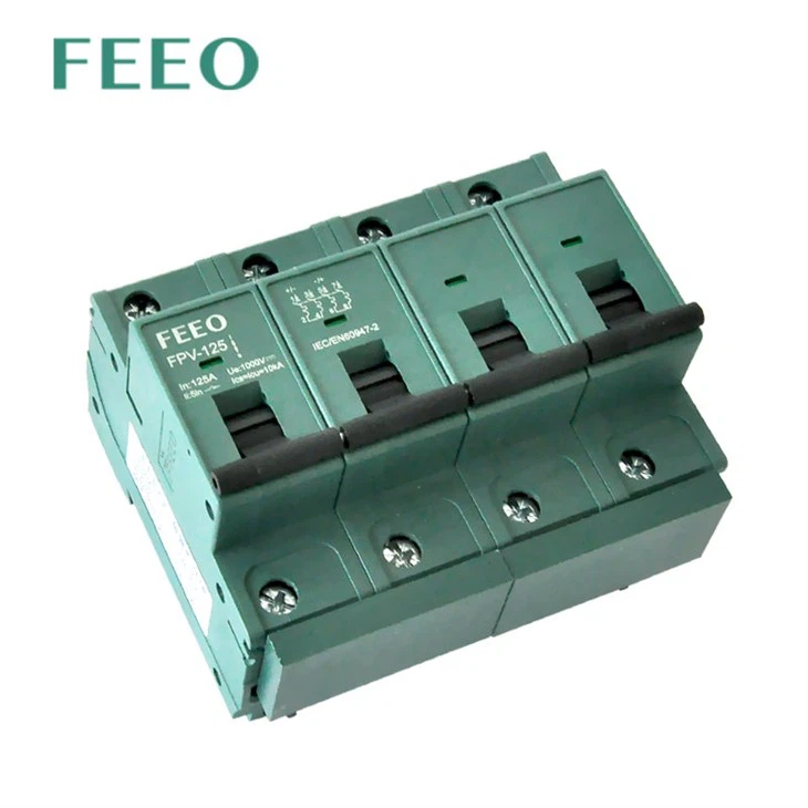 DC MCB 1p 2p 3p 4p 10ka 600v 1000v Dc 125a Dc Circuit Breaker
